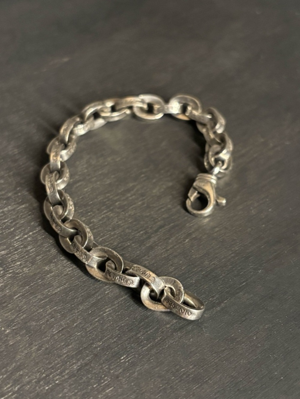 Chrome Hearts Paper Chain Bracelet, 17in